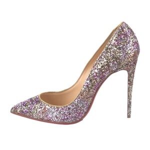 Christian Louboutin Glitter Pointed-Toe Stiletto Pump 39